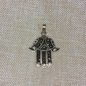 Sterling Silver Hamsa Necklace Pendant